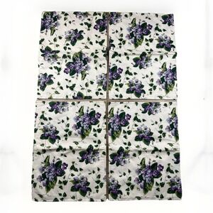 Waverly Garden Room Sweet Violets Floral Placemats Set of 4 Cotton Green Ivy